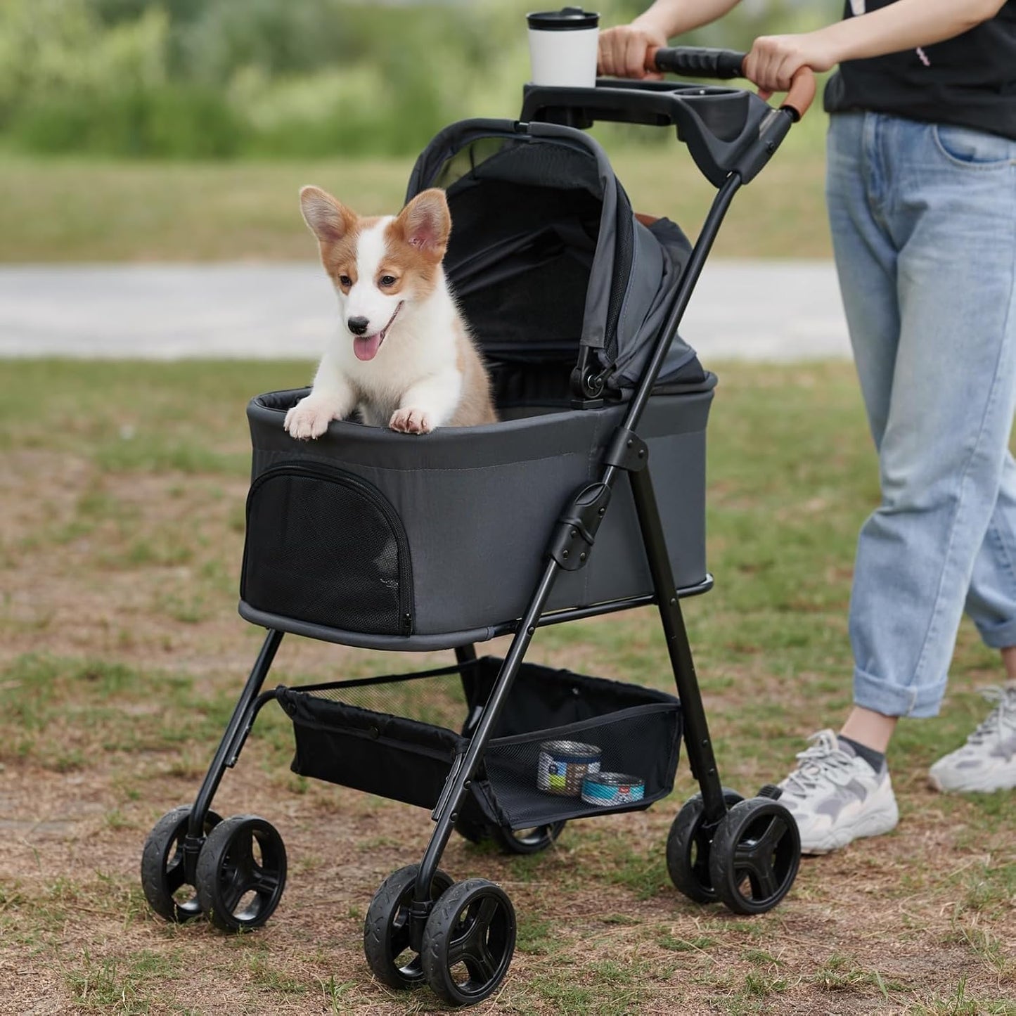 3 in 1 Pet Stroller for Small Dogs and Cats - Versatile Design