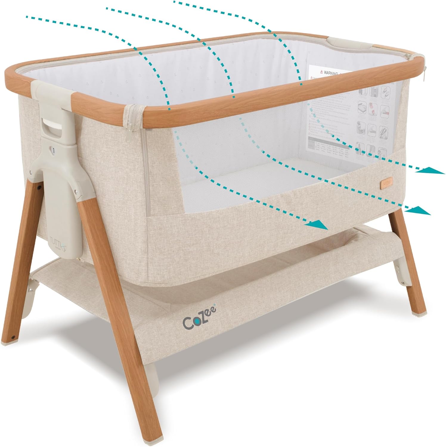 CoZee 2-in-1 Baby Bassinet & Bedside Sleeper for Safe Sleep