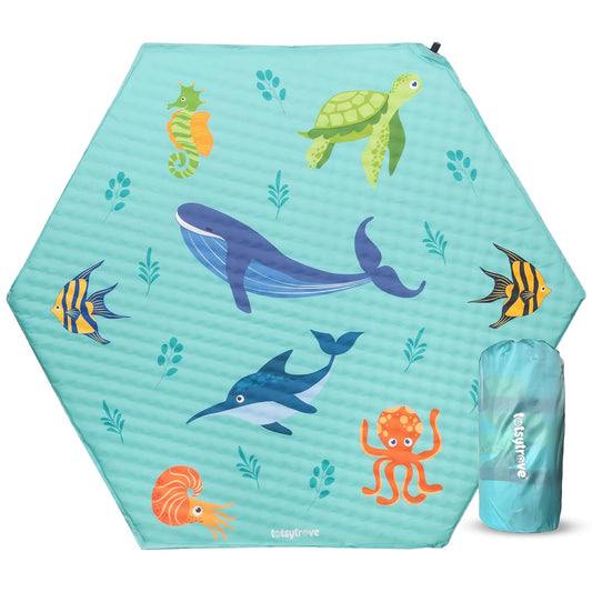 Self Inflating Hexagon Playpen Mat for Infants and Toddlers