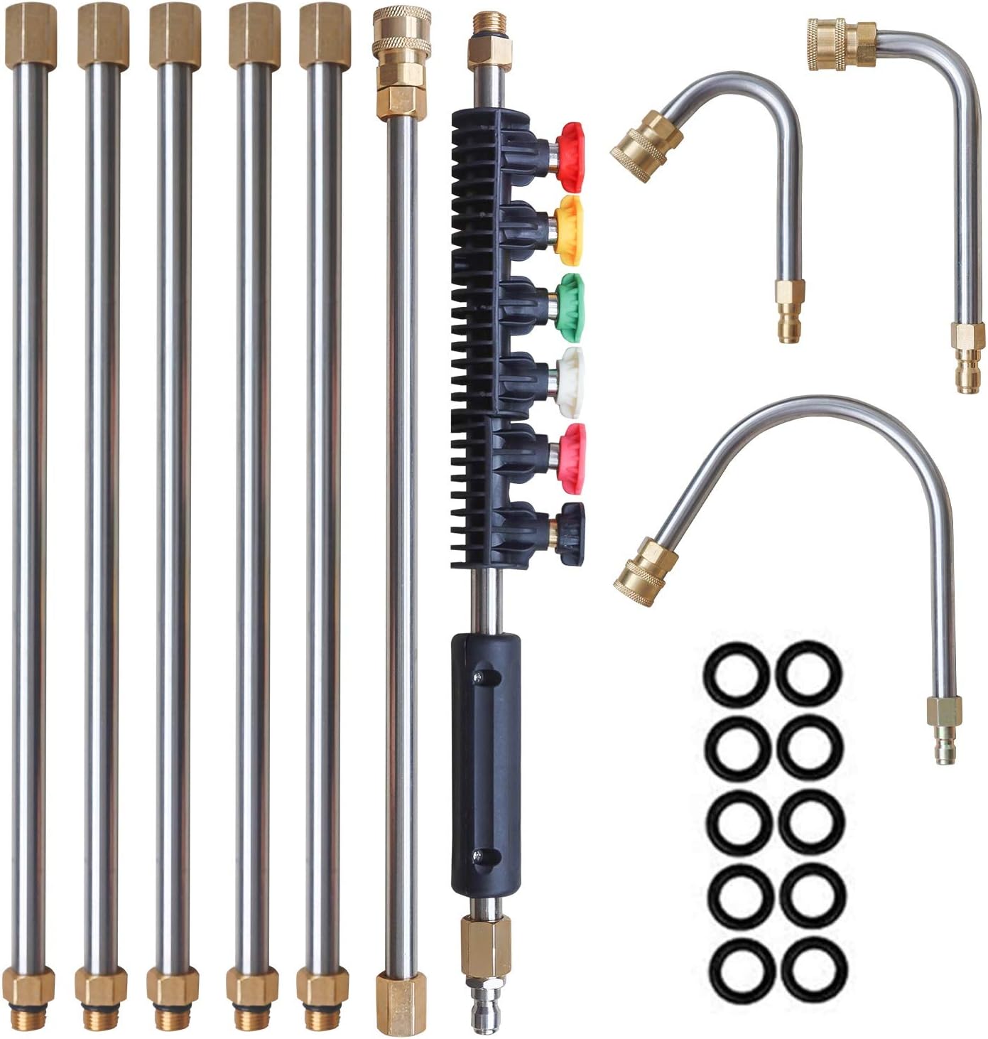 Xiny Tool 10-Pack Pressure Washer Wand Set - 4000 PSI Power & Precision