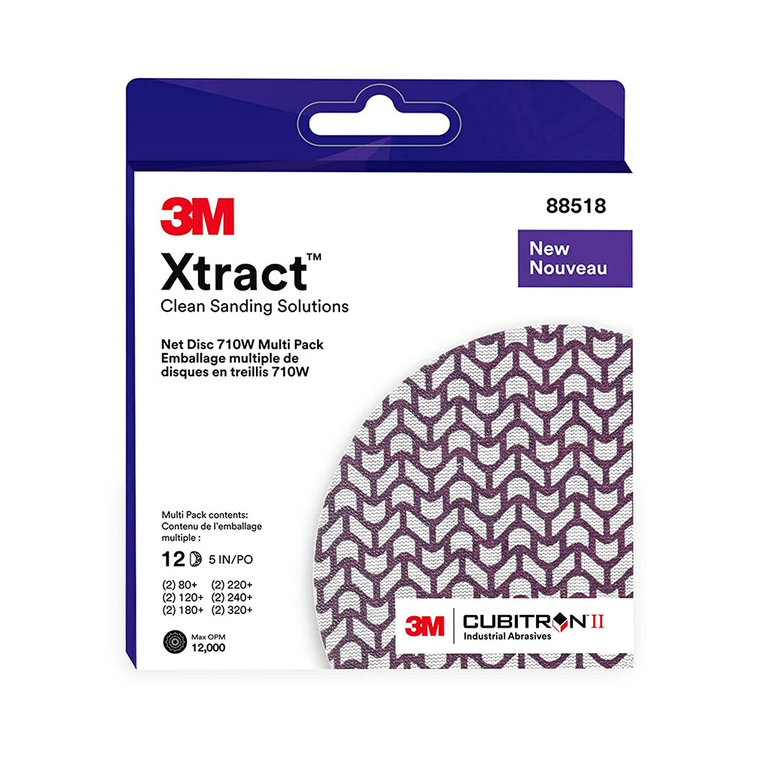 3M Xtract Net Discs 710W, 5 in, Virtually Dust-Free
