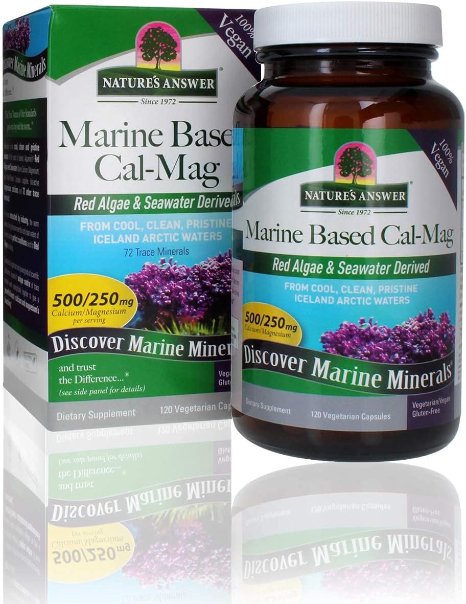 Nature's Answer Calcium Magnesium Capsules for Sleep & Bone Support