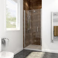 Frameless Pivot Shower Door 35.5-37 in W x 72 in H - Clear Tempered