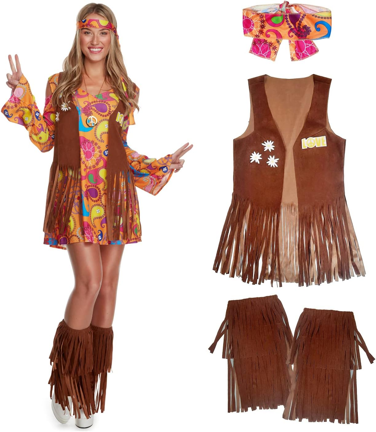 Morph 70s Costumes For Women: Stylish Hippie Dress for Fun