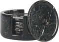 Marble Coasters Set of 6 Black 3.5 in Round Coasters - Elegant Table