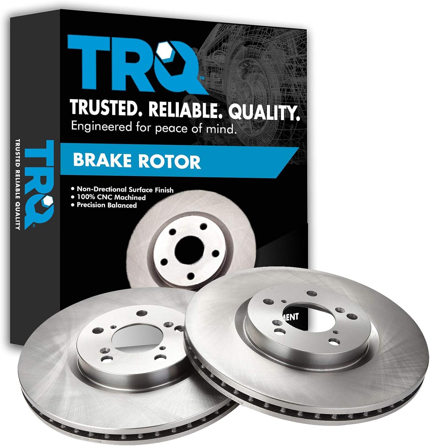 TRQ Front Brake Rotors Set for Acura MDX and Honda Pilot