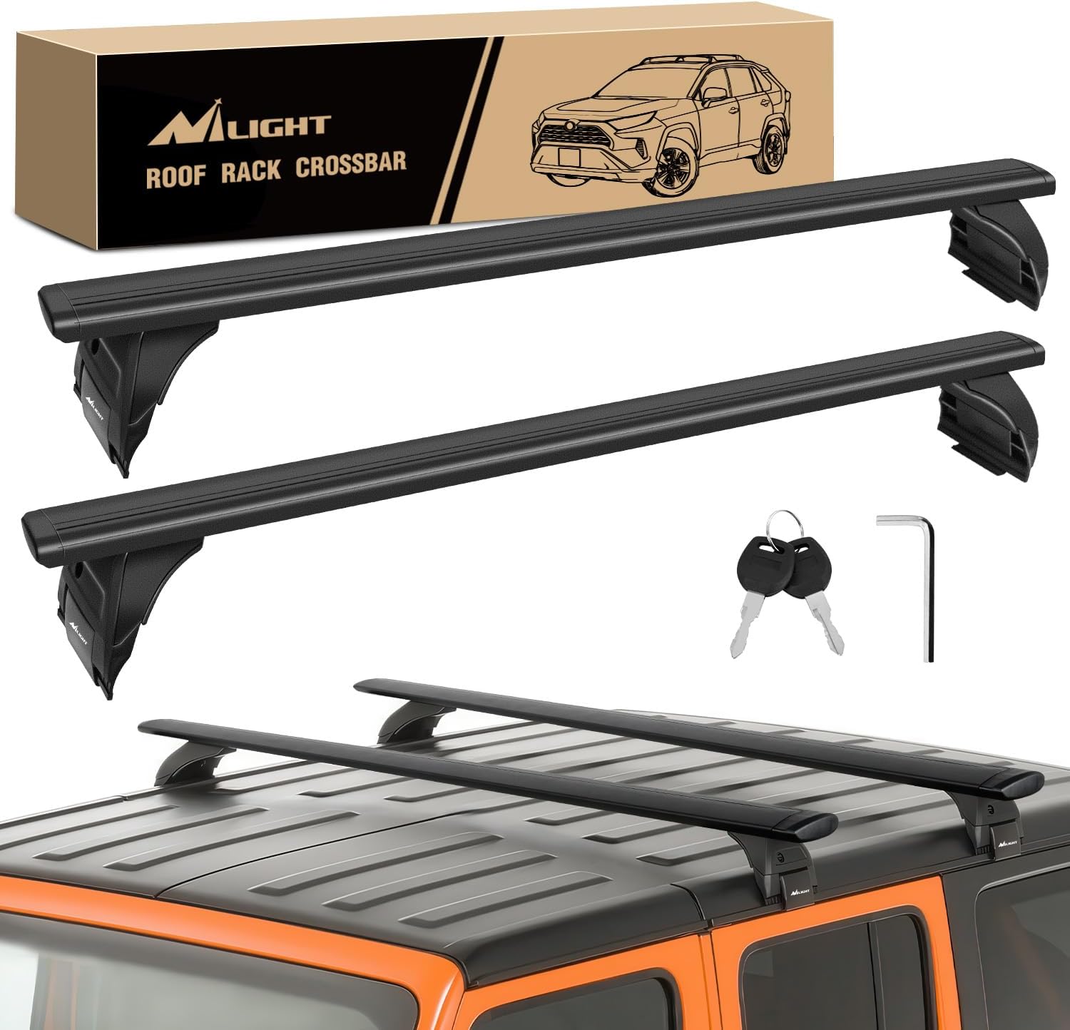 Nilight Aluminum Roof Rack Cross Bars - Secure Cargo Solution