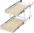 ROOMTEC 2 Tier Pull Out Cabinet Organizer 10.12 in x 21.12 in - Slide
