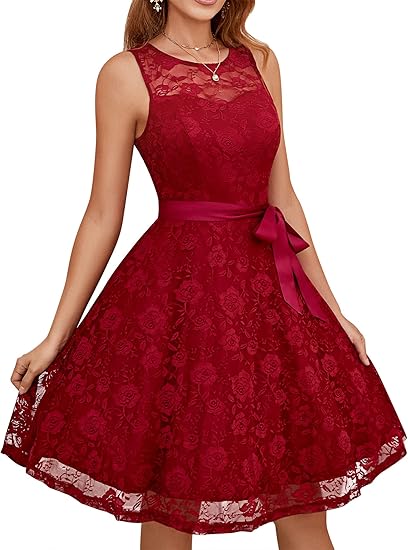 Dressystar Women's Floral Lace Short Bridesmaid Dress Review