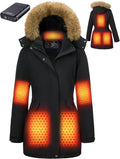 Graphene Long Heated Jacket for Women - Warmth with 18400mAh Battery