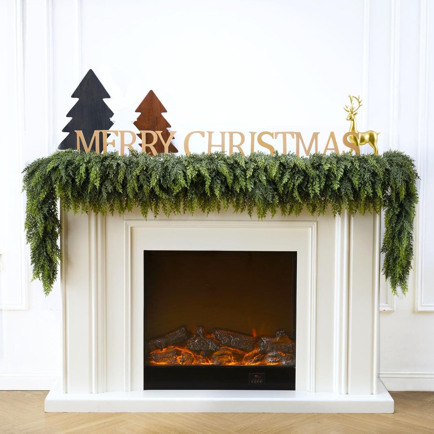 6 Ft Christmas Cedar Garland for Lifelike Holiday Decor