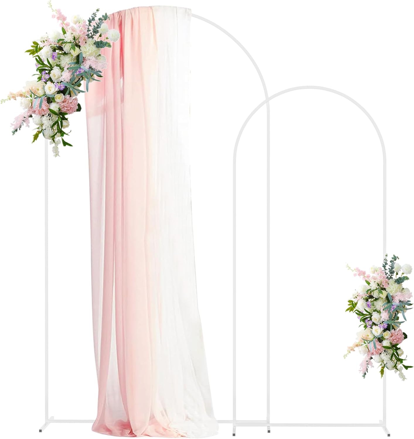 Asee'm White Metal Wedding Arch Stand Set for Elegant Events