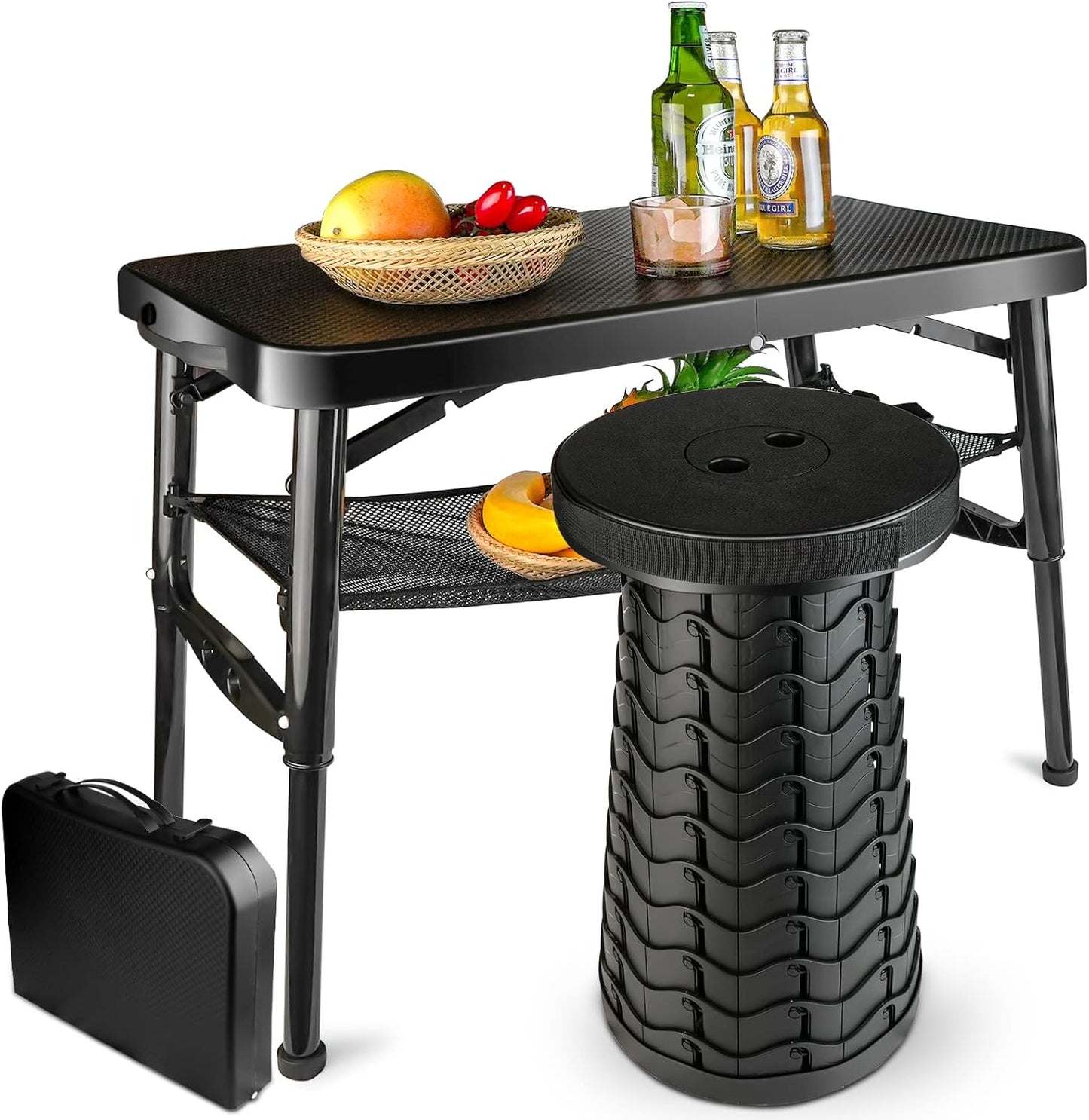 Portable Folding Table and Stool Set for Camping and Picnics