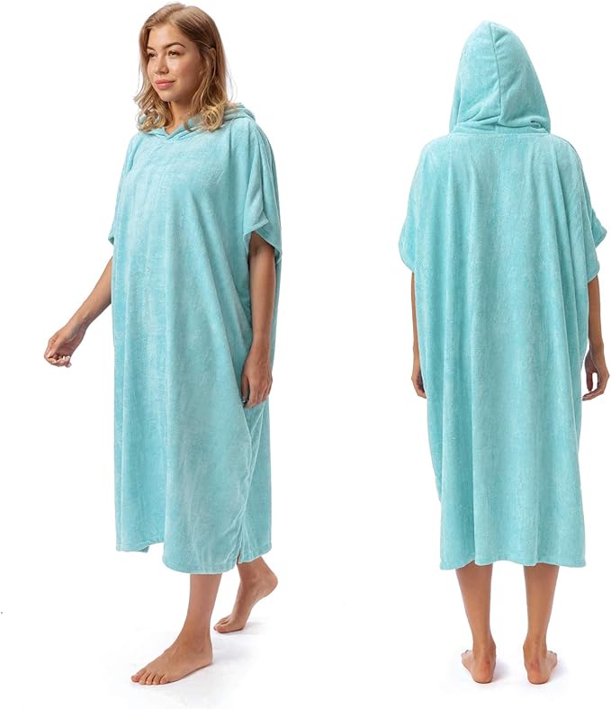 Surf Poncho Changing Towel Robe for Adults - Oversized Hooded Towel