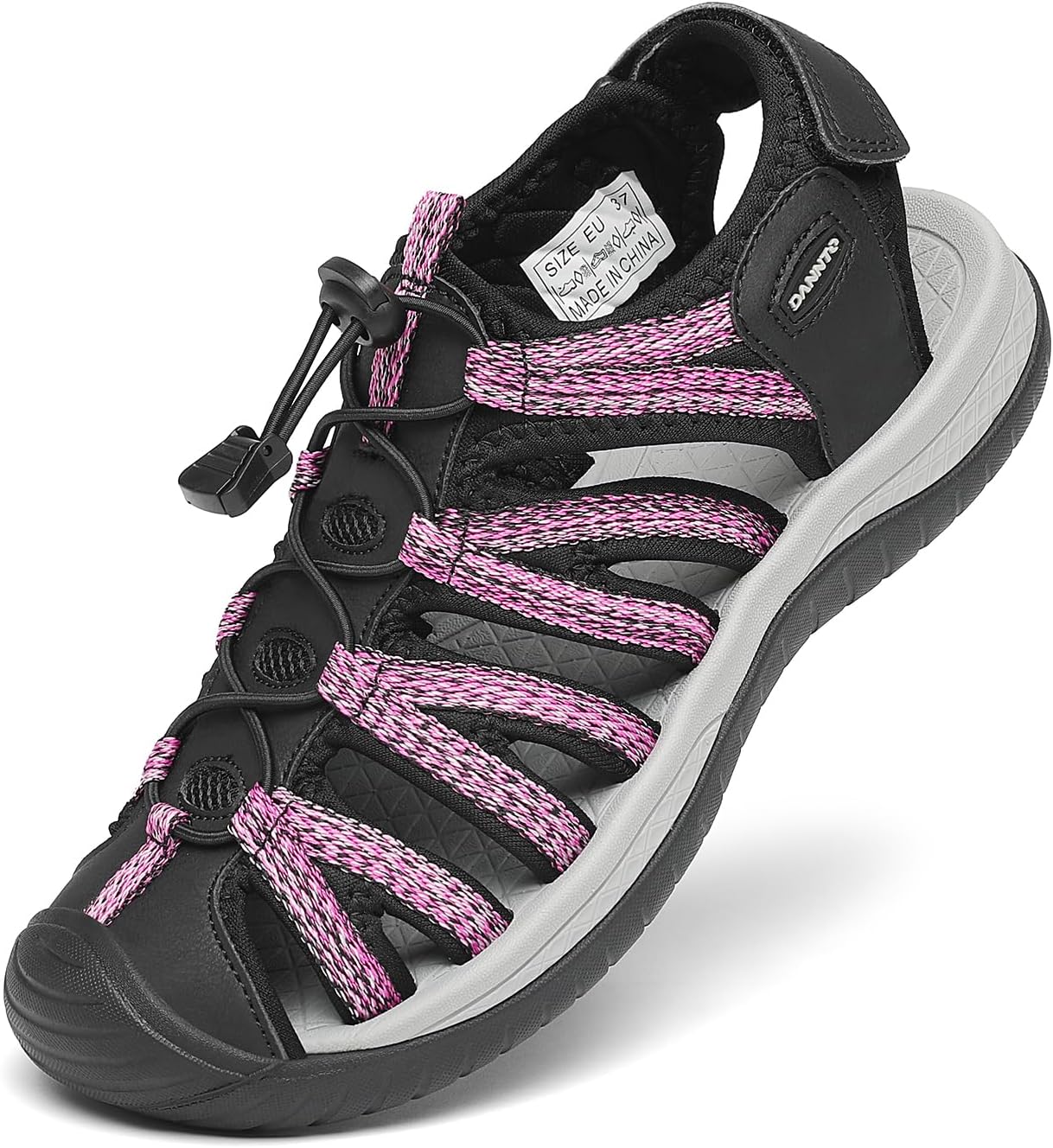 Dannto Women's Closed Toe Hiking Sandals for Outdoor Comfort