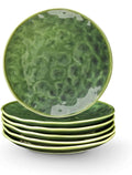 vicrays Ceramic 8 in Dessert Salad Plates Set of 6 - Durable Porcelain