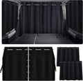 Car Window Shades with Rods Set of 3 - Privacy Blackout Curtains