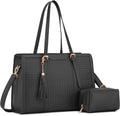Laptop Tote Bag for Women fits 15.6 Laptop - Classy PU Leather Work