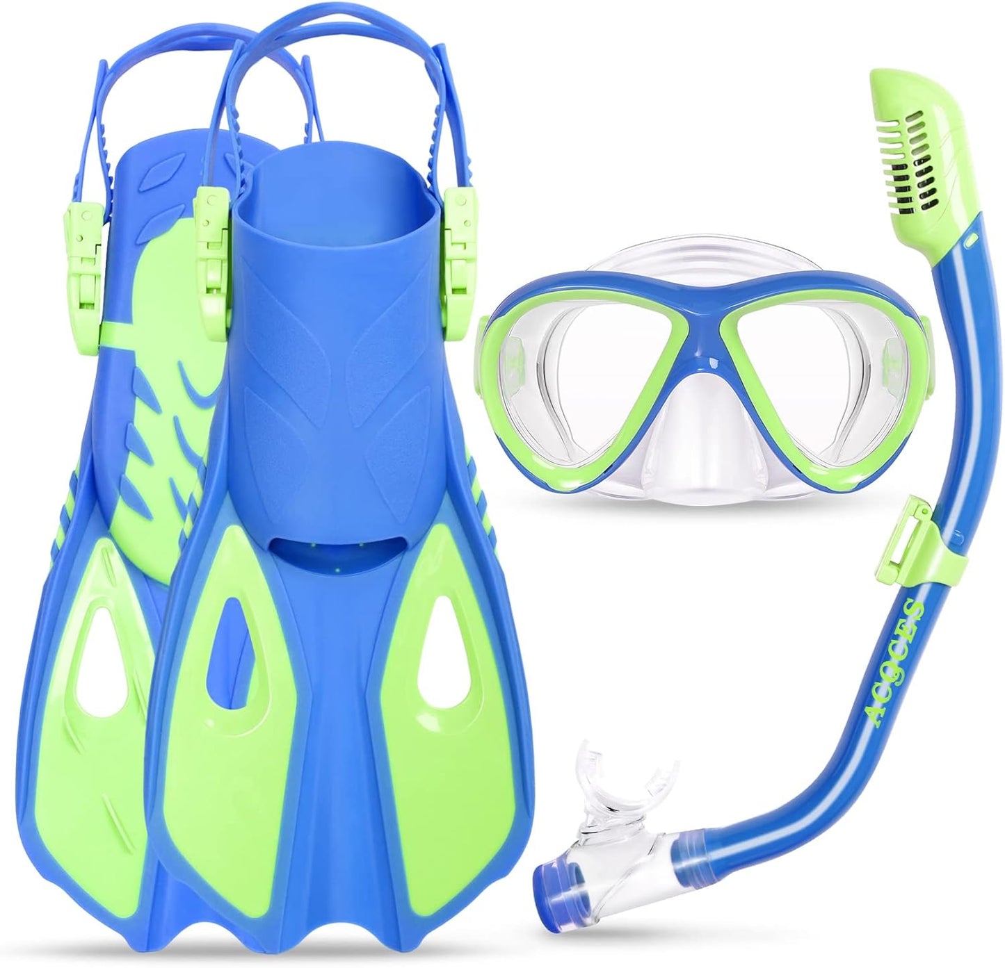 Snorkeling Gear for Kids Ages 5-15 with Fins and Mask Set