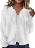 Zip Up Sweatshirts for Women Cropped Cardigan - Cozy Layering