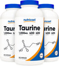 Taurine 1000mg Double Strength Supplement - 3 Bottles