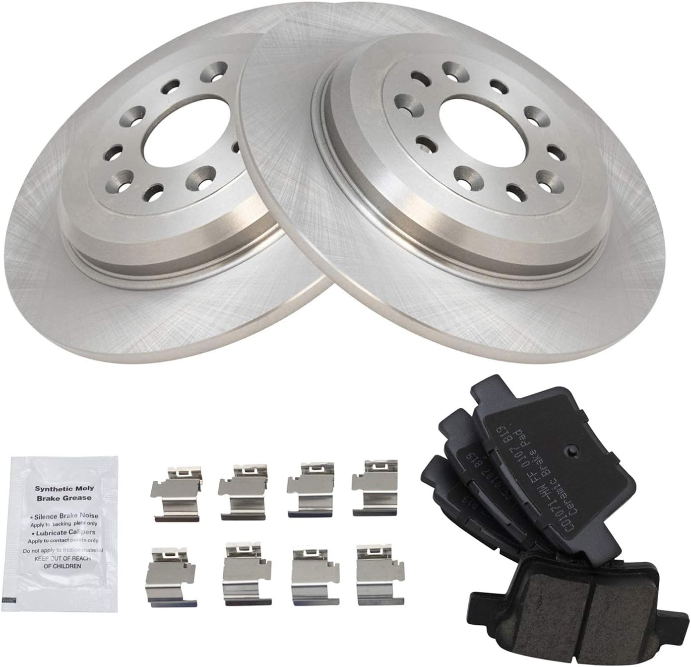 TRQ Rear Brake Pad & Rotor Kit for Ford and Mercury Vehicles