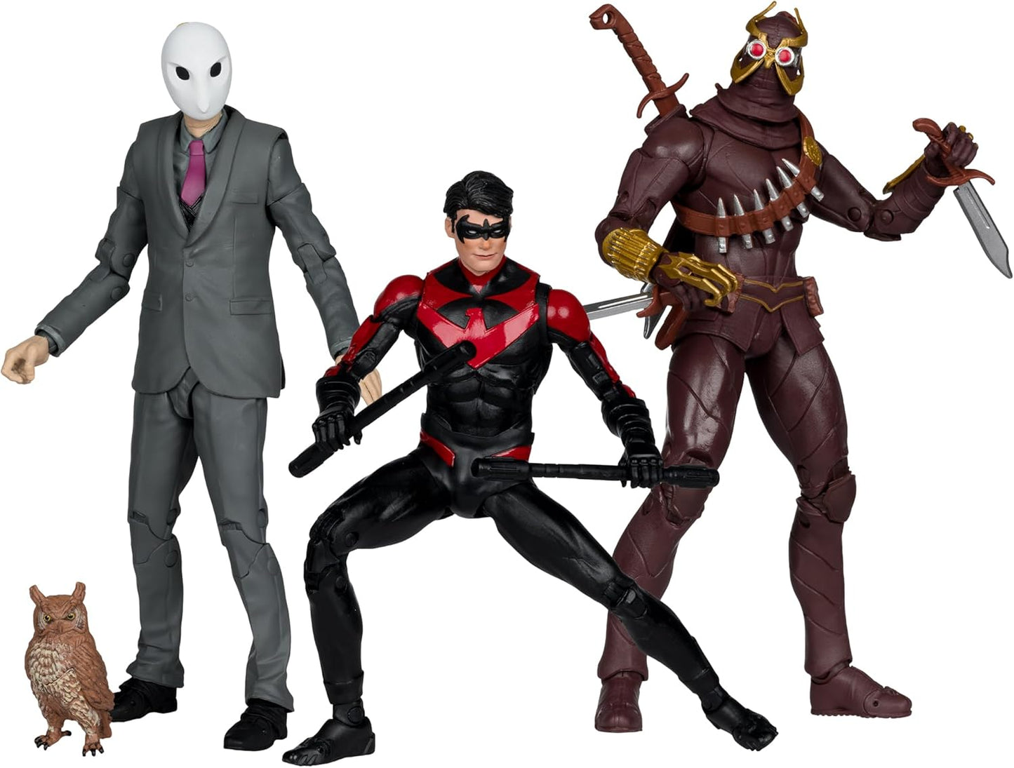 DC Multiverse Nightwing vs Talon & Owl 3pk Figure - Gold Label