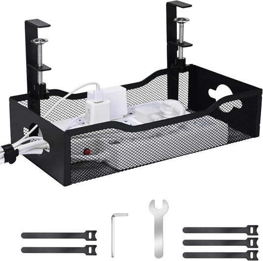 XL Cord Organizer Tray - Hide Wires Under Desk