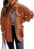 Beyove Women's Corduroy Shirt Long Sleeve Oversized Jacket
