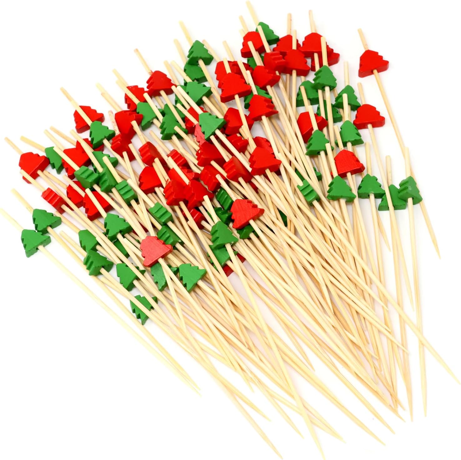 Honbay 100PCS Pine Tree Cocktail Picks - Vibrant Party Decor