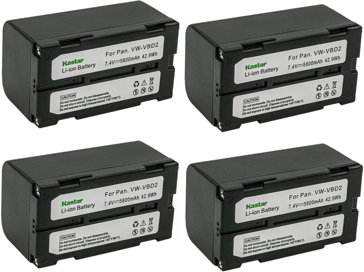 Kastar 4-Pack BDC-70 Battery Replacement for Hitachi Cameras