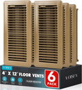 VOISEN Floor Register 4x12 - Adjustable Steel Vent Covers
