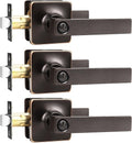 GOBEKOR Oil Rubbed Bronze Door Handles for Bedroom Privacy