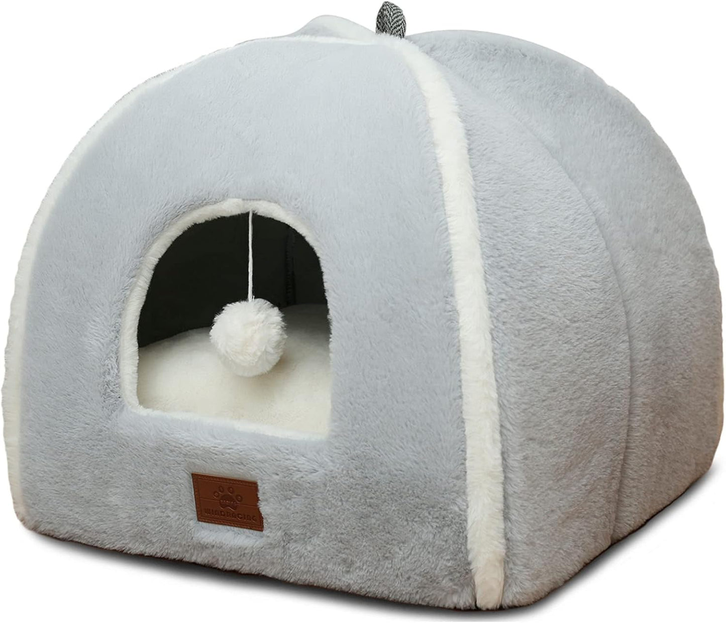 Cat Bed for Indoor Cats - Soft Self Warming Cat Cave Tent