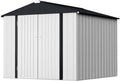 GUNJI 8 x 6 ft Outdoor Metal Storage Shed - Lockable Weatherproof