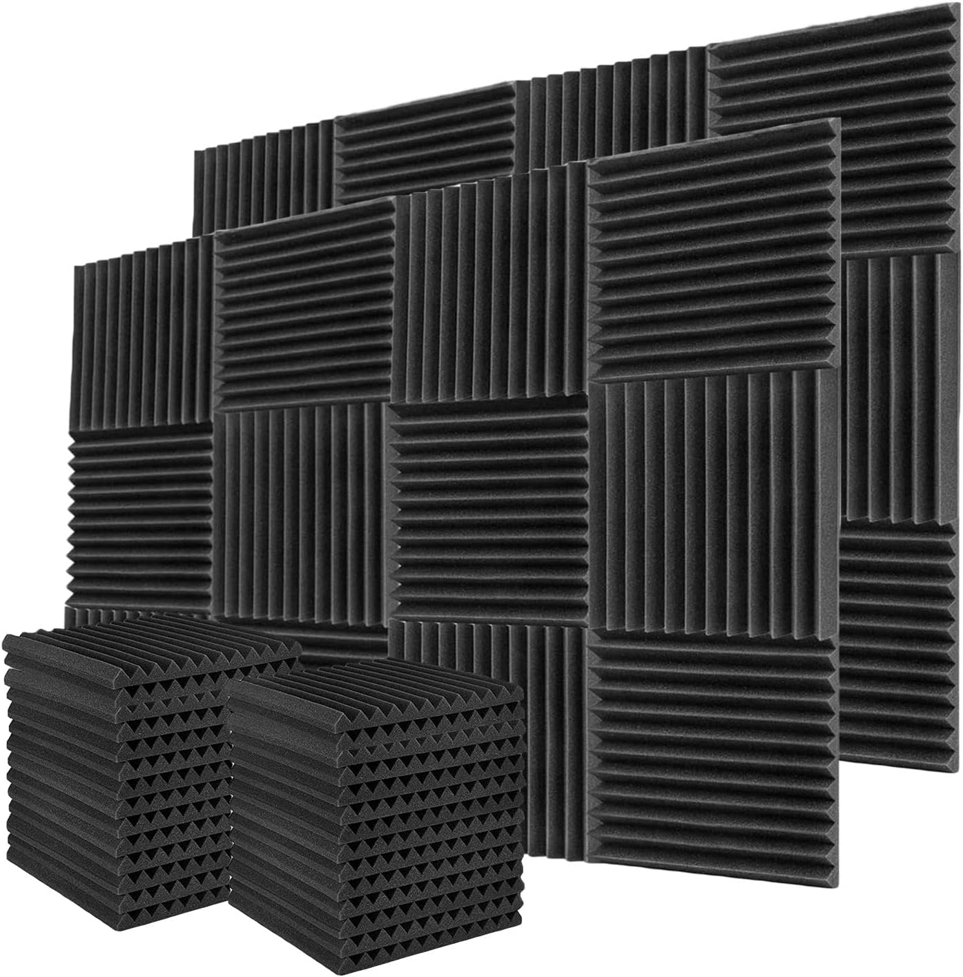 52 Pack Acoustic Foam Panels for Professional Sound Absorption