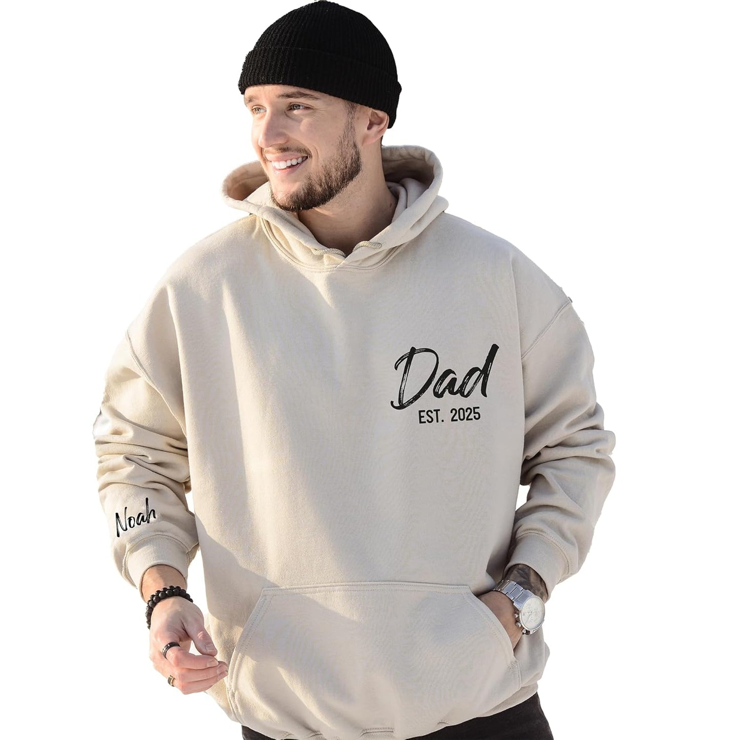 Personalized Dad Hoodie with Kids' Names - Perfect Dad Gift