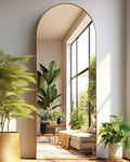 64in x 21in Arched Full Length Mirror - Freestanding & Wall Mount