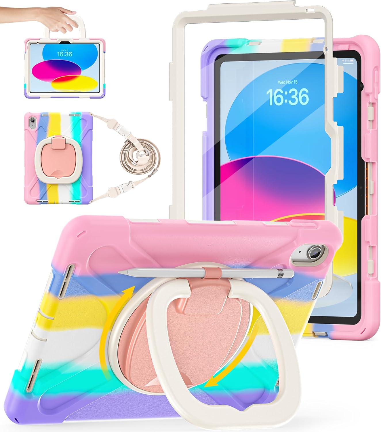 BATYUE iPad Case for 11th/10th Gen - Heavy Duty Protection