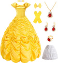Yellow Princess Costume for Women - Full Set Halloween Dress
