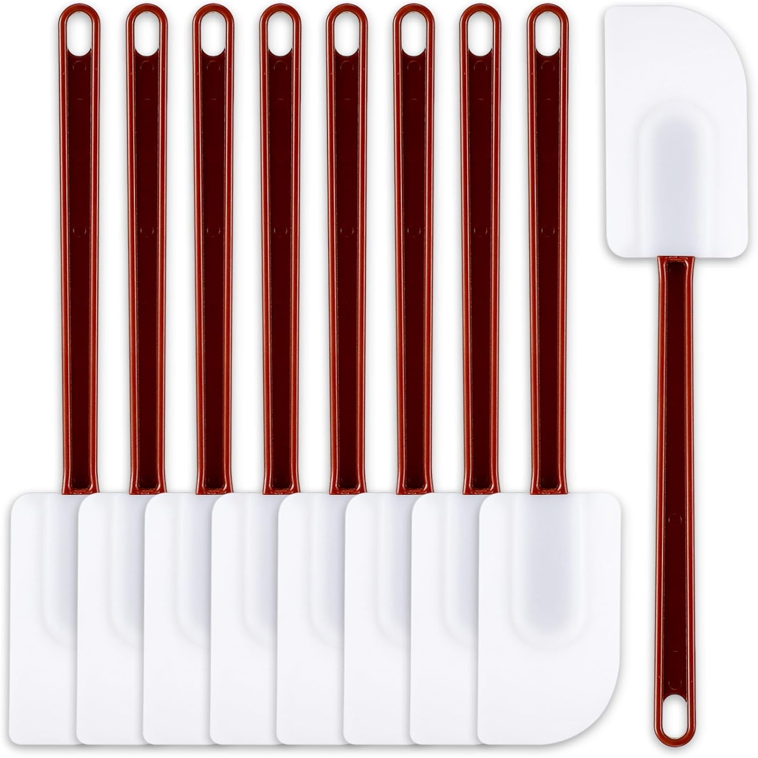 Dandat 9 Pcs Silicone Rubber Spatula Set for Kitchen Use