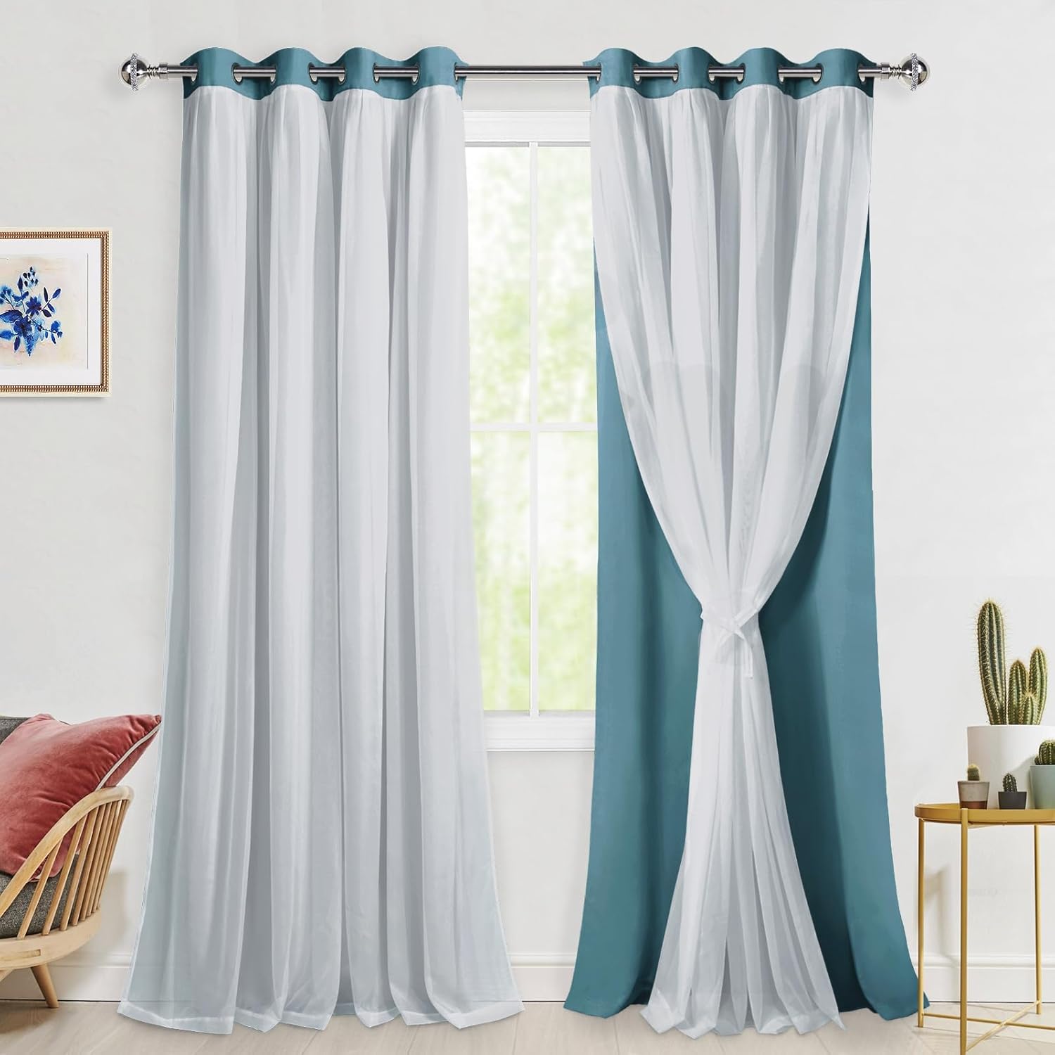 Hiasan Double Layer Blackout Curtains for Elegant Home Decor
