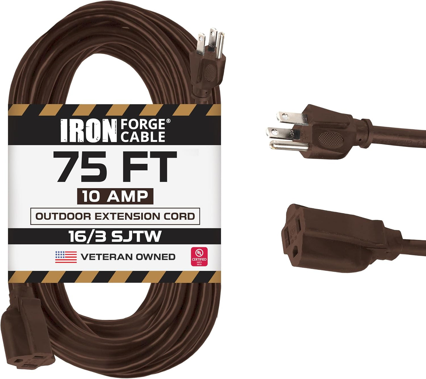 Iron Forge Cable 75 ft Brown Outdoor Extension Cord for All Tasks