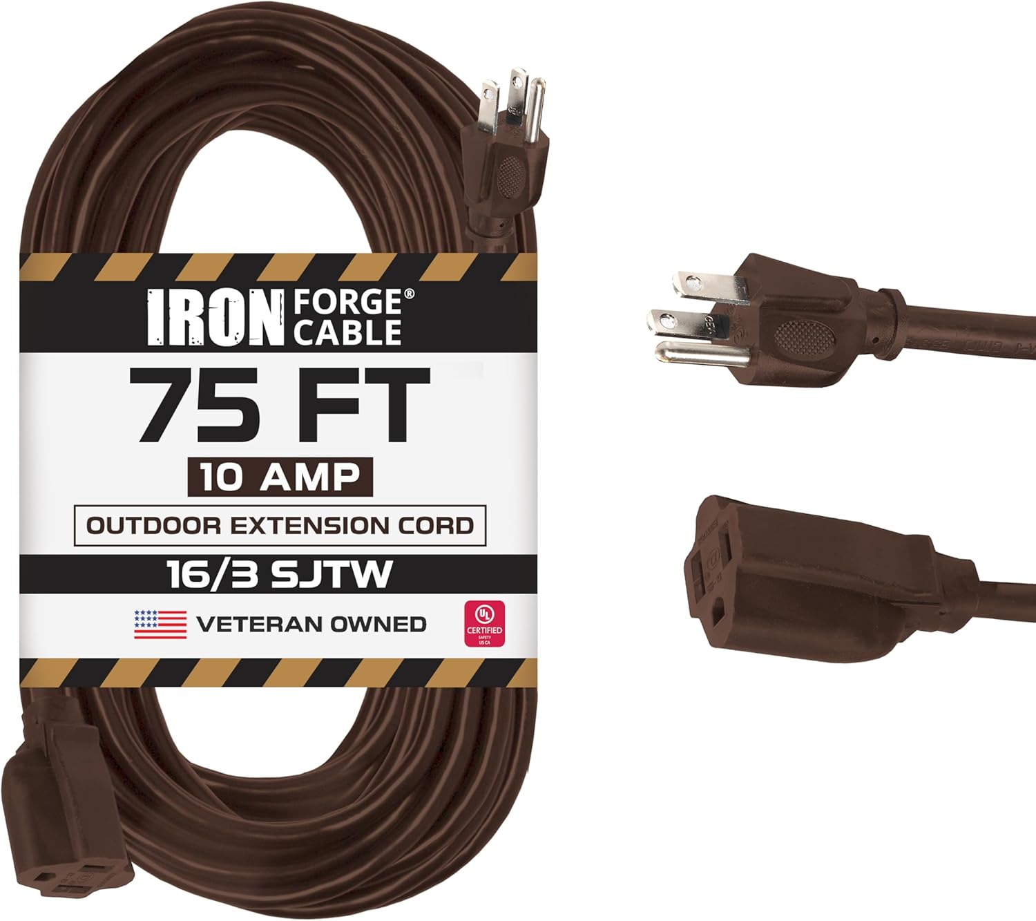 Iron Forge Cable 75 ft Brown Outdoor Extension Cord for All Tasks