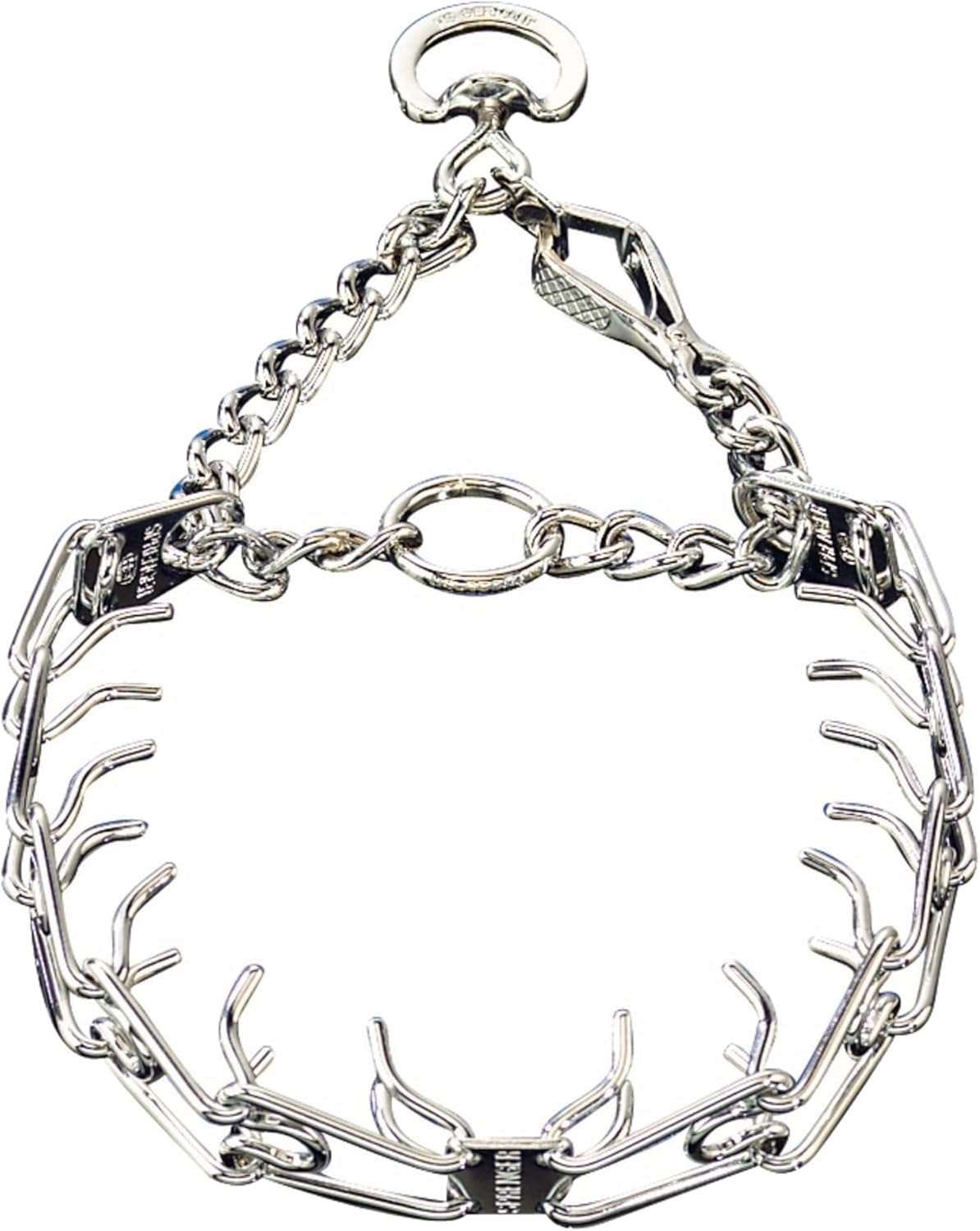 Chrome Plated Training Collar for Dogs with Quick Release Snap