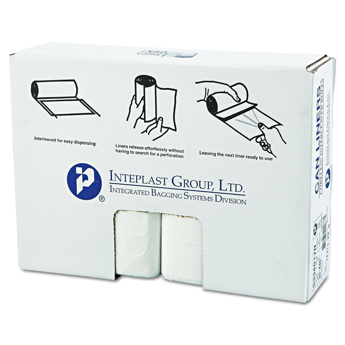 Inteplast 33 Gallon Coreless Trash Can Liner for Commercial Use
