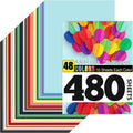 Colored Cardstock 48 Colors 480 Sheets 8.5x11 - Vibrant Craft Pack