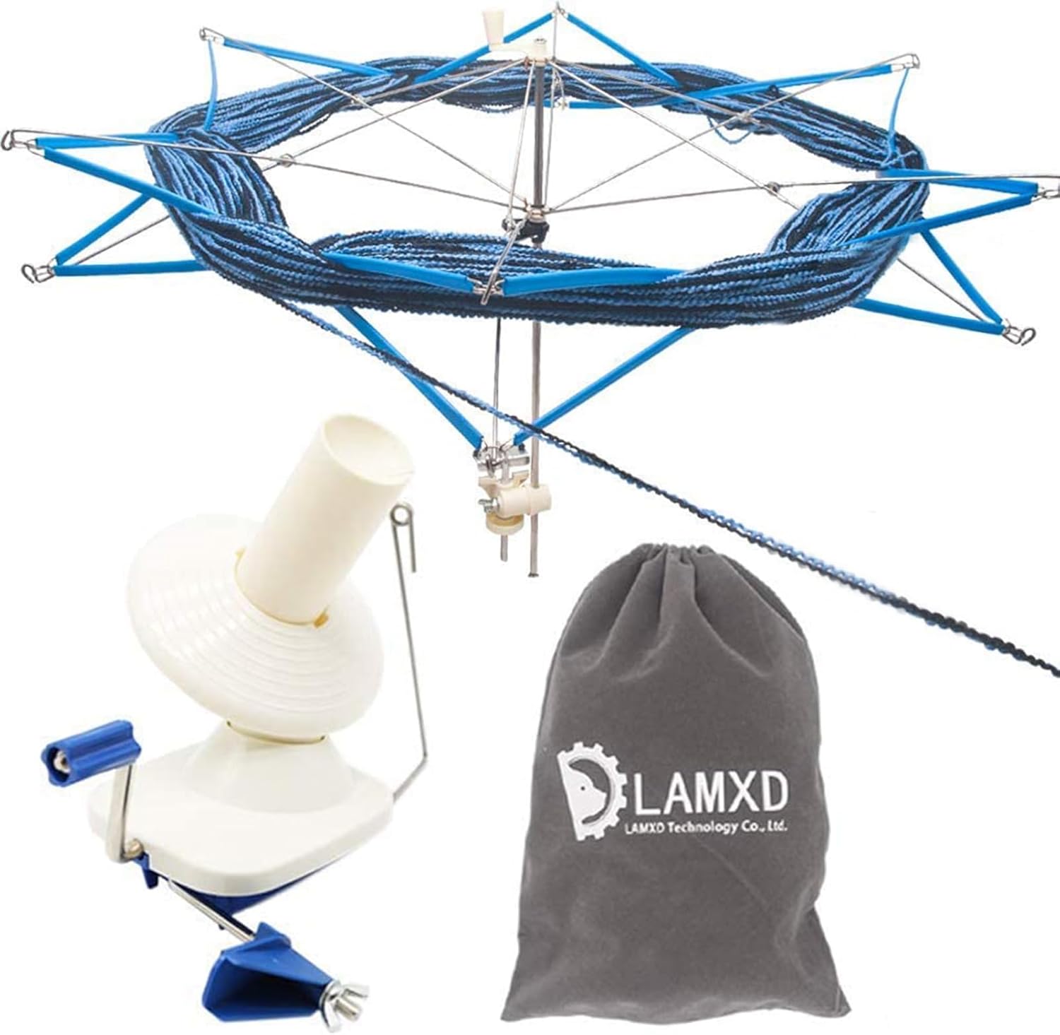 LAMXD Yarn Ball Winder and Umbrella Swift for Easy Winding