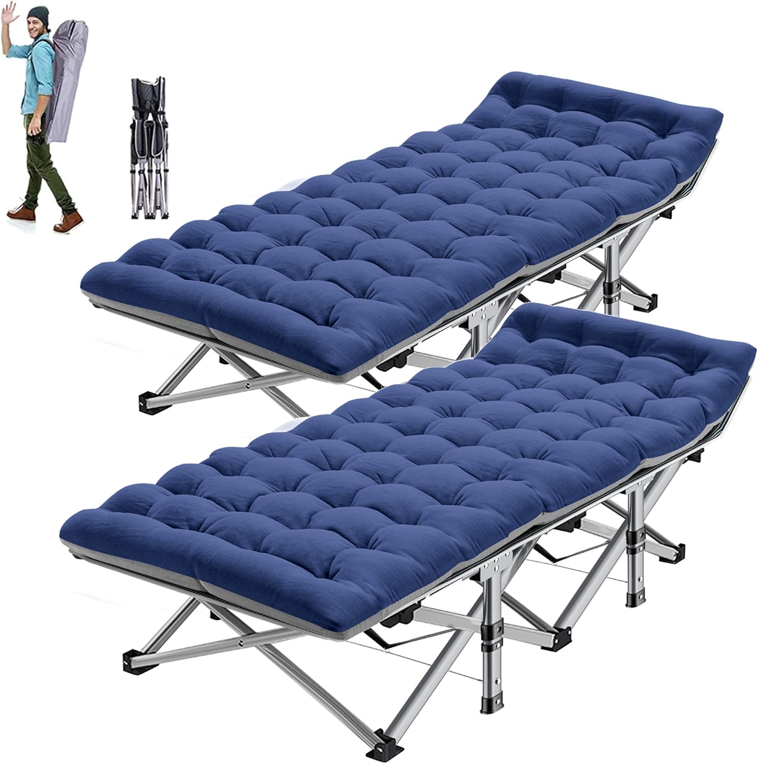 ABORON Folding Camping Cot for Adults - Portable and Durable