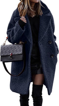 BTFBM Women Winter Faux Fur Coat - Cozy Sherpa Jacket